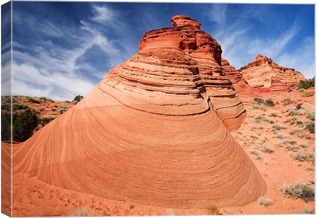 Pyramids of Red  Canvas Print by Mike Dawson