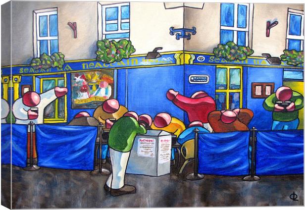 Neachtain pub Canvas Print by Olivier Longuet