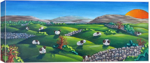 Burren Sheep #2 Canvas Print by Olivier Longuet