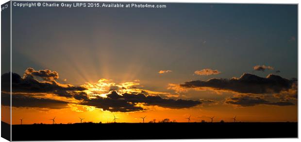  LIncolshire Sunset Canvas Print by Charlie Gray LRPS