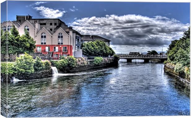 River Corrib, Galway City Canvas Print by Andreas Hartmann
