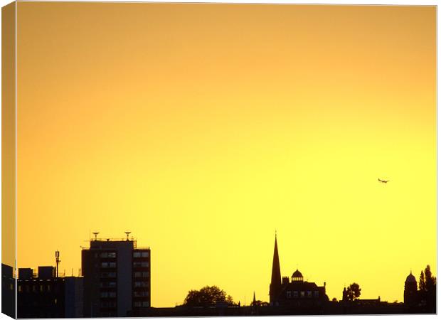 City Sunset Canvas Print by Dave Wyllie