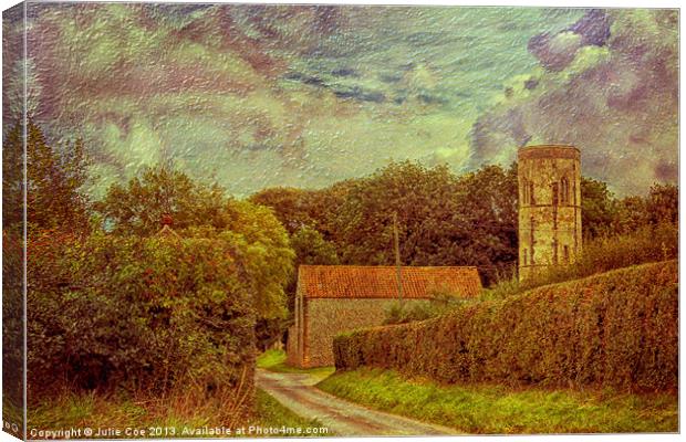 The Old Church Tower Canvas Print by Julie Coe