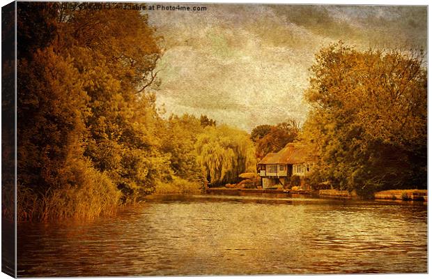 House By The River Canvas Print by Julie Coe