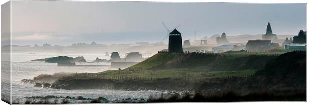 St Monans in the mist Canvas Print by Andrew Beveridge