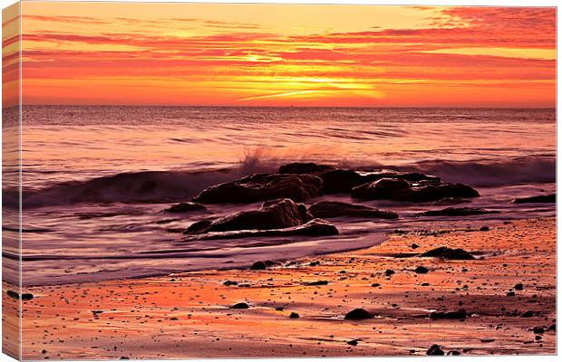 Coastal Sunrise Canvas Print by Mark Pritchard