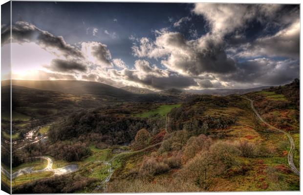 View from Dolwyddelan Castle Canvas Print by Mark Pritchard