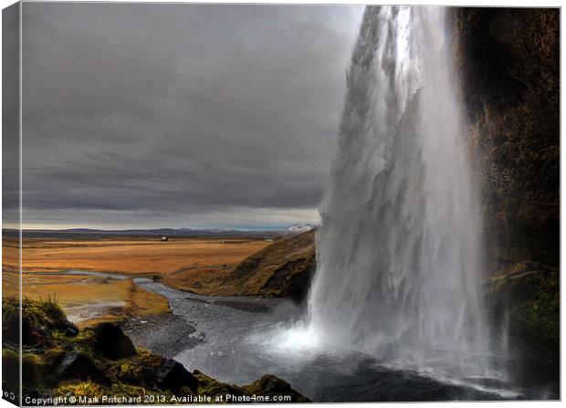 Seljalandsfoss Waterfall Canvas Print by Mark Pritchard