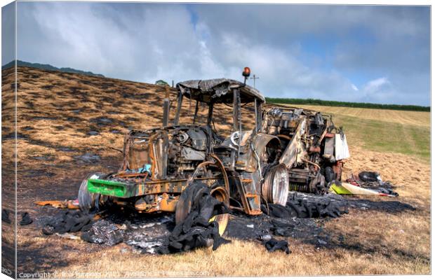 Tractor Burn out  Canvas Print by Rob Hawkins