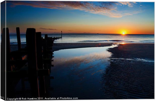 A Norfolk Sunrise Canvas Print by Rob Hawkins