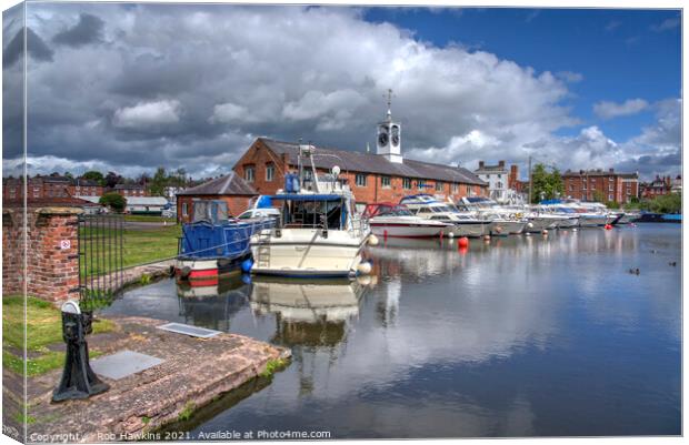 Stourport Marina  Canvas Print by Rob Hawkins