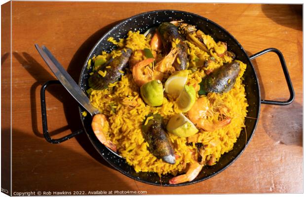 Paella for 2 Canvas Print by Rob Hawkins