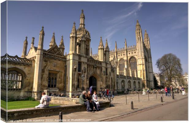 Kings College of Cambridge Canvas Print by Rob Hawkins