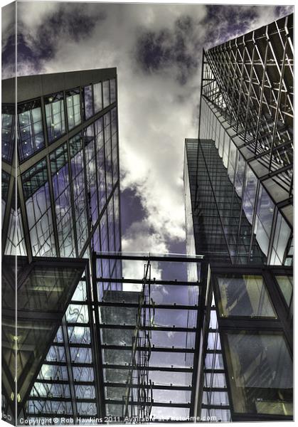 Scraping the Sky Canvas Print by Rob Hawkins