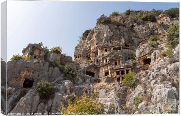 The Tombs of Myra Canvas Print by Rob Hawkins