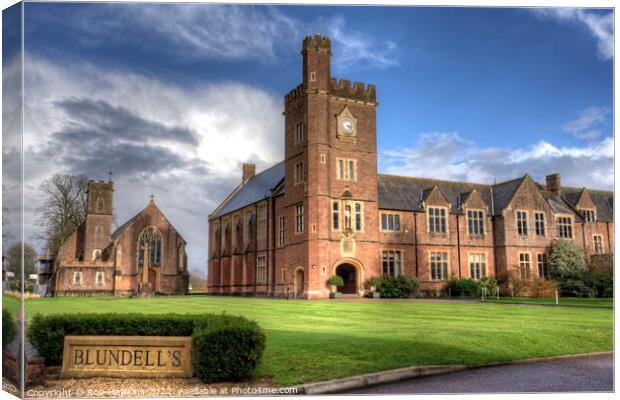 Blundell's school and chapel  Canvas Print by Rob Hawkins