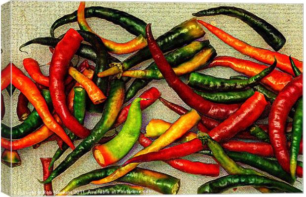 Chillies Canvas Print by Rob Hawkins