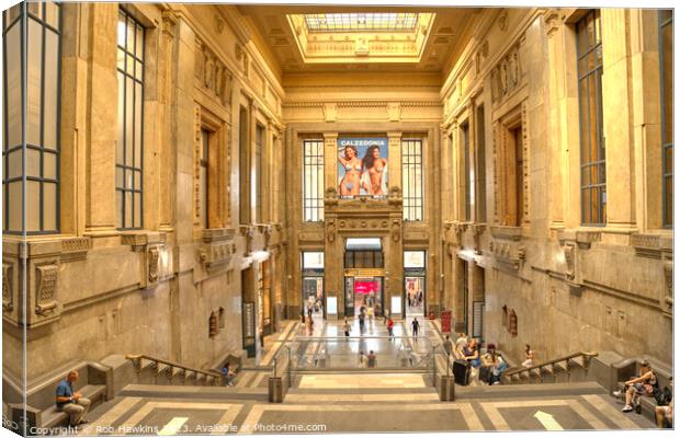 Milano Centrale interior  Canvas Print by Rob Hawkins