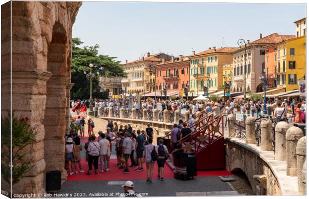 Verona old town Canvas Print by Rob Hawkins