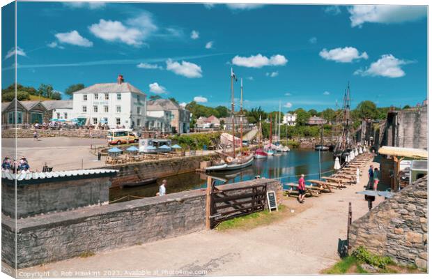 Summer daze at Charlestown Harbour Canvas Print by Rob Hawkins