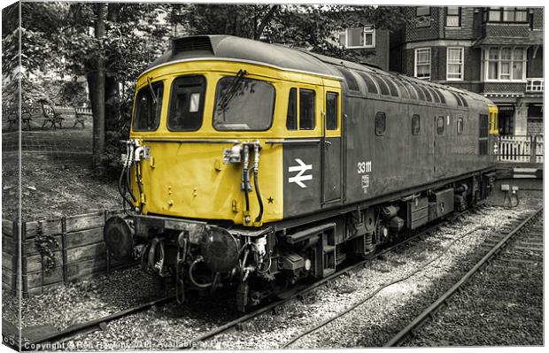 Class 33 at Swanage Canvas Print by Rob Hawkins