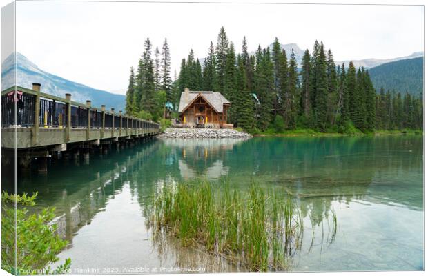 Emerald Lake lodge Canvas Print by Rob Hawkins