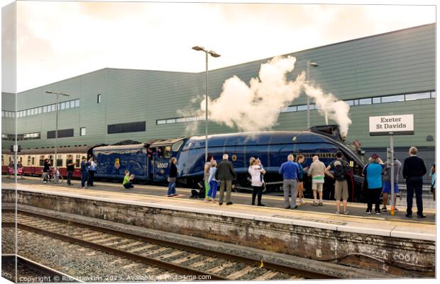 Sir Nige at Exeter St Davids  Canvas Print by Rob Hawkins