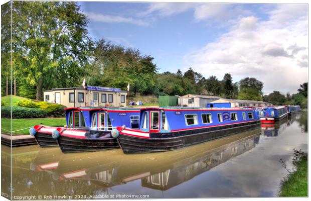 Leighton Buzzard barges for hire  Canvas Print by Rob Hawkins