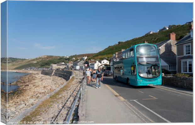 Sennen Cove double decker Canvas Print by Rob Hawkins