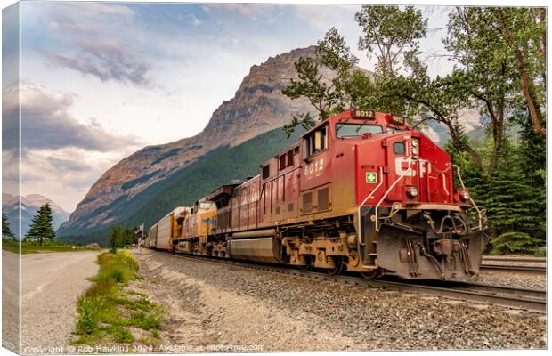 Canadian Freight at Field  Canvas Print by Rob Hawkins