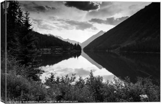 Canadian Lake Vista  Canvas Print by Rob Hawkins