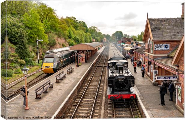 HST and Pannier at Bewdley Canvas Print by Rob Hawkins