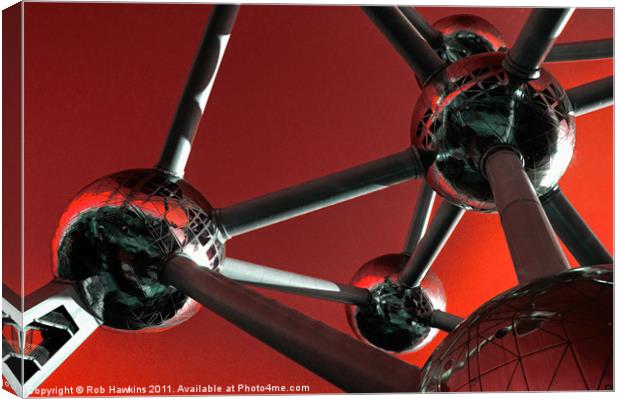 Red Atomium Canvas Print by Rob Hawkins