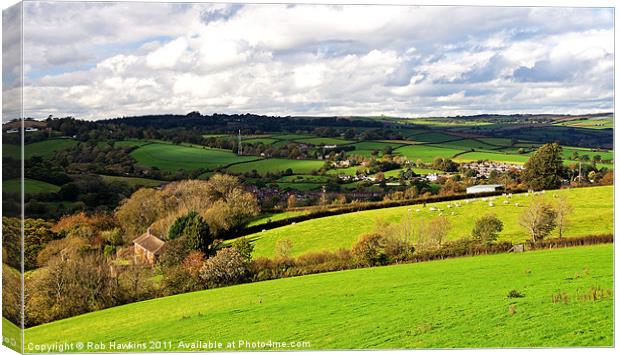 A Devonshire Valley Canvas Print by Rob Hawkins