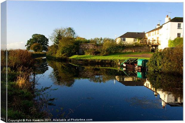 Sampford Peverel Wharf Canvas Print by Rob Hawkins