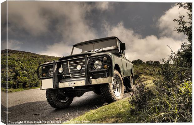 Landy on the Moors Canvas Print by Rob Hawkins