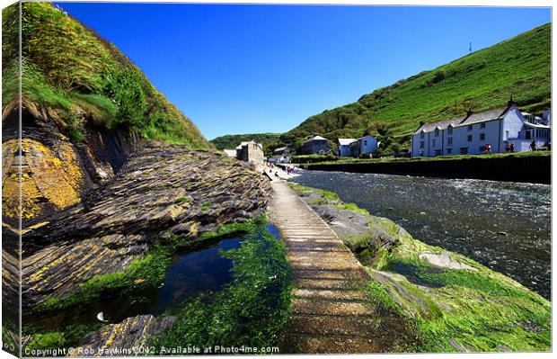 The River Valency at Boscastle Canvas Print by Rob Hawkins