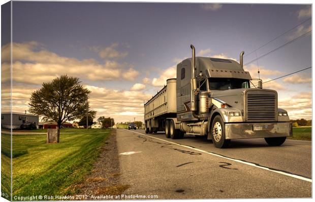 The Big Rig Canvas Print by Rob Hawkins