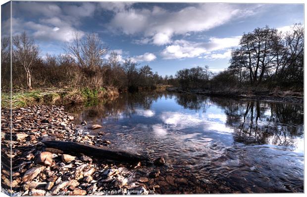 The River Culm at Five Fords Canvas Print by Rob Hawkins