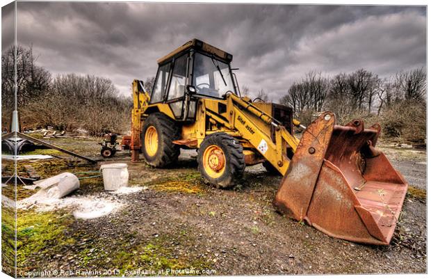 The Rusty DIgger Canvas Print by Rob Hawkins