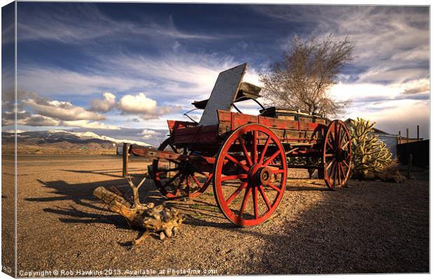 The Ol Wagon Canvas Print by Rob Hawkins