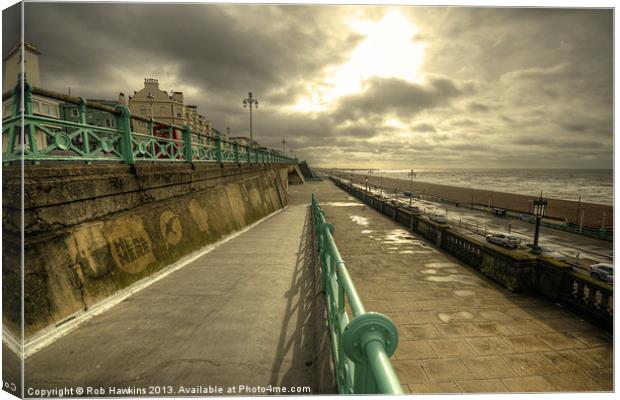 Brighton Promenade Canvas Print by Rob Hawkins