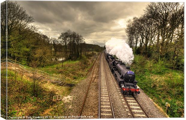 Storming the Bank Canvas Print by Rob Hawkins