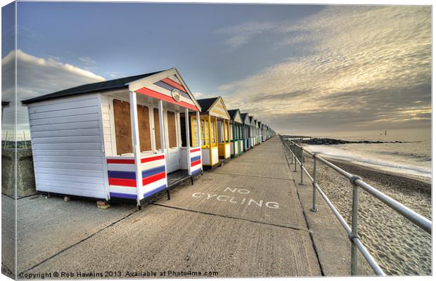 Southwold Beach Huts Canvas Print by Rob Hawkins