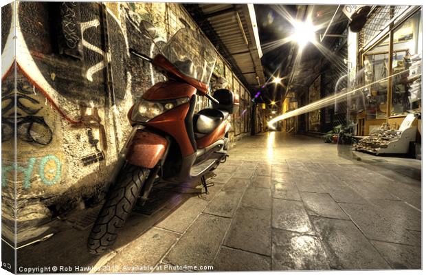 Nite Scoot Canvas Print by Rob Hawkins