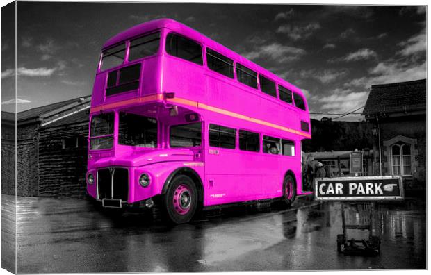 Pink Routemaster Canvas Print by Rob Hawkins