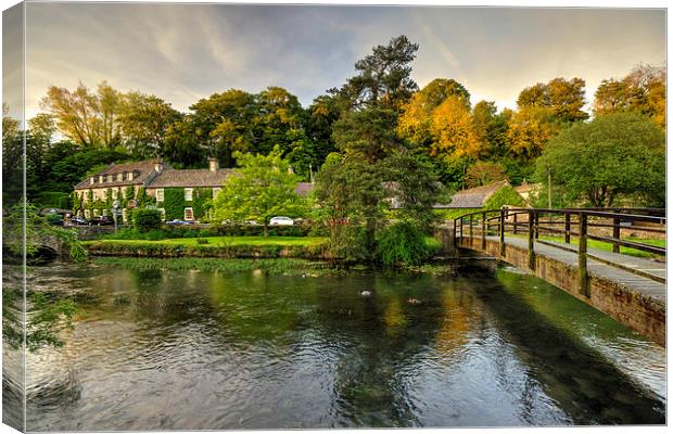 The River Coln at Bibury Canvas Print by Rob Hawkins