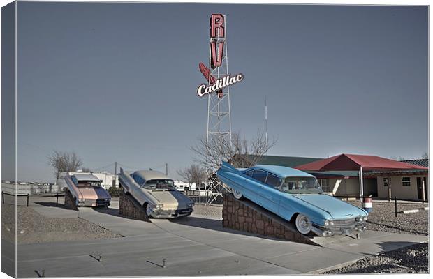 Cadillac RV park Canvas Print by Rob Hawkins