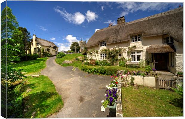 Lustleigh Thatch Canvas Print by Rob Hawkins