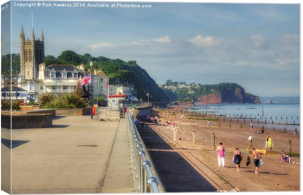 Teignmouth Promenade Canvas Print by Rob Hawkins